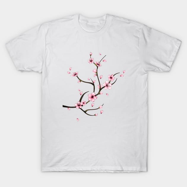 Cherry Blossoms T-Shirt by Mitalim